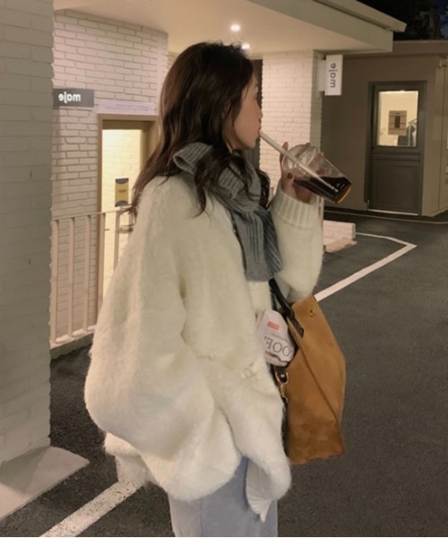 LADY LIKE（レディライク） カーディガン パイル編みゆったり