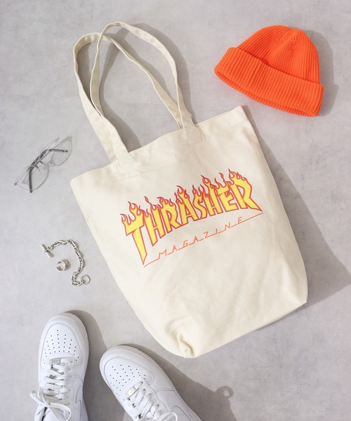 THRASHER（スラッシャー） トートバッグ THRASHER FLAME PRINT TOTE