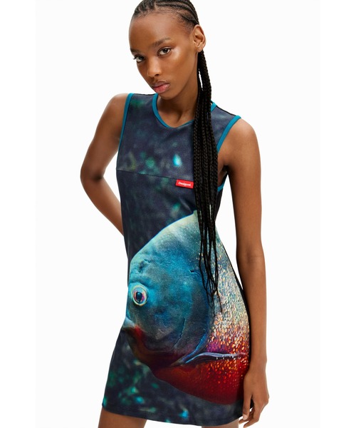 デシグアル　美品ワンピース　コラボ Desigual ワンピース 「Desigual x Tyler McGillivary」アマゾン