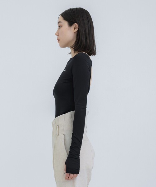 tシャツ 「JOHN LAWRENCE SULLIVAN/ジョンローレンスサリバン」WRINKLED JERSEY BODY SUIT TOP レディ