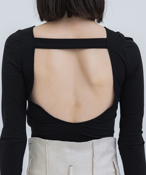 tシャツ 「JOHN LAWRENCE SULLIVAN/ジョンローレンスサリバン」WRINKLED JERSEY BODY SUIT TOP レディ