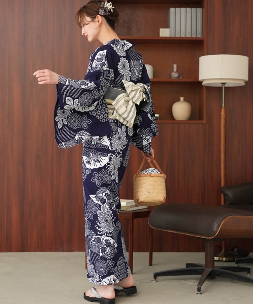 utatane 浴衣 手染め注染浴衣3点セット utatane×注染工房 赤坂紬