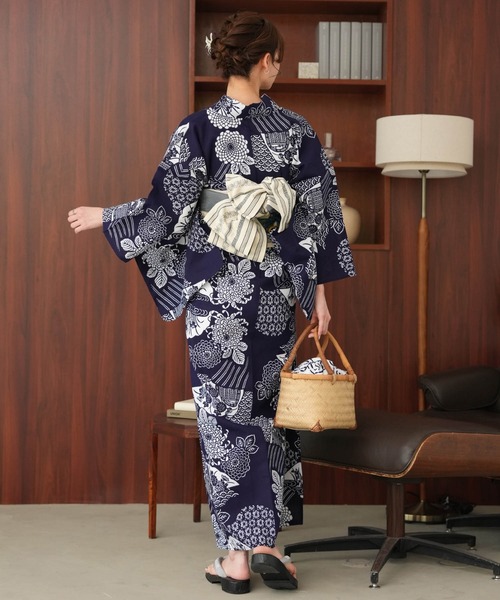 utatane 浴衣 手染め注染浴衣3点セット utatane×注染工房 赤坂紬
