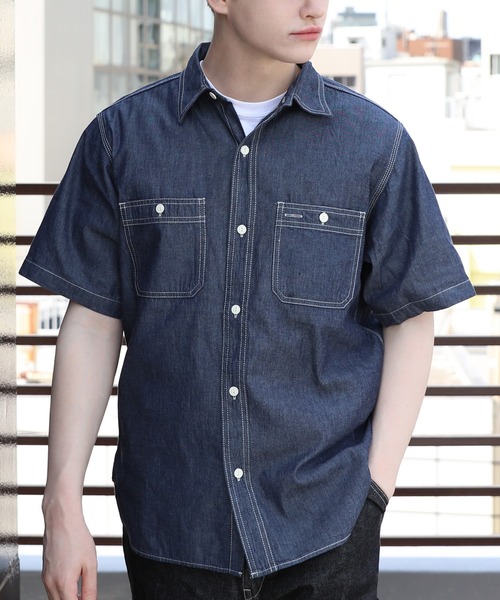 HOUSTON（ヒューストン） シャツ HOUSTON USAコットンシャンブレー