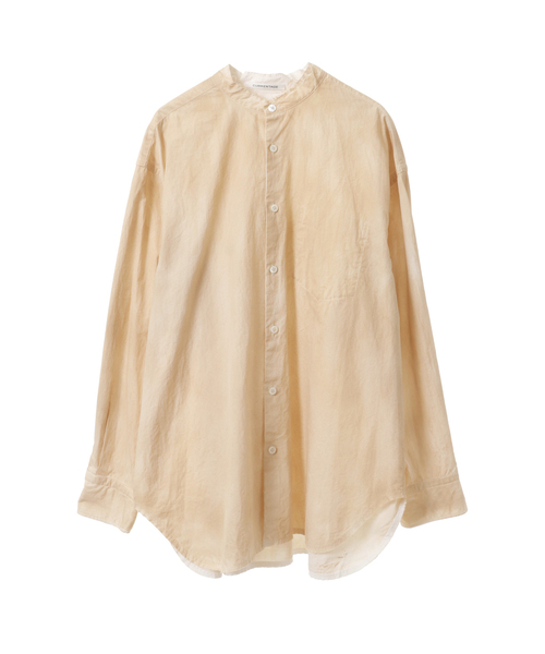 ブラウス シャツ 「CURRENTAGE/カレンテージ」spray dyeing Collarless  Shirt レディース