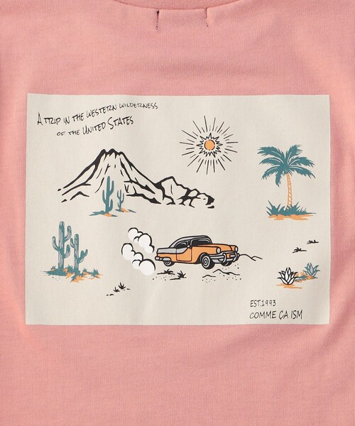 COMME CA ISM（コムサイズム） tシャツ アロハ柄プリント Tシャツ