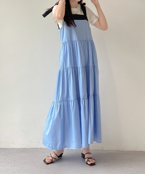 emi+ ワンピース 配色ティアードキャミワンピース : ZOZOTOWN Yahoo!店