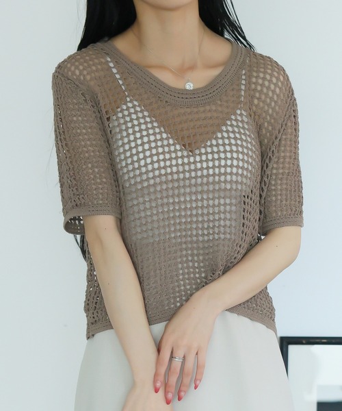 Girly Doll ニット セーター クロシェサマーニットトップス