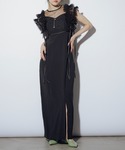 ドレス Lady set フリルチュールドレスの詳細画像1