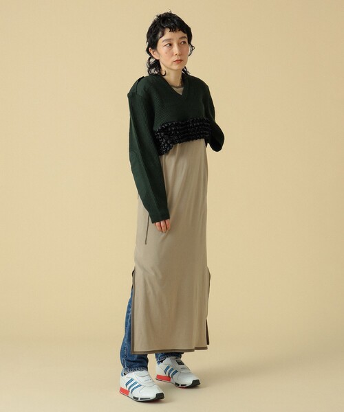 ワンピース maturely / スィン ストリング スリット ワンピース  