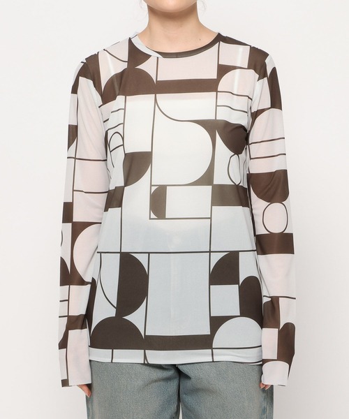 LOWRYS FARM（ローリーズファーム） tシャツ シアーアソートクルーLS