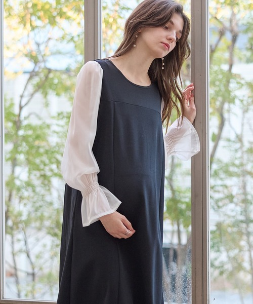 Rosemadame マタニティ シフォンスリーブ ストレッチジョー
