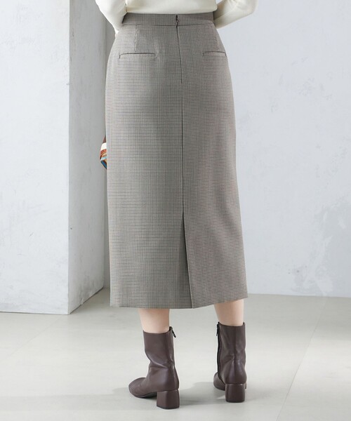 SHIPS（シップス） スカート ウール混 チェック タイト スカート