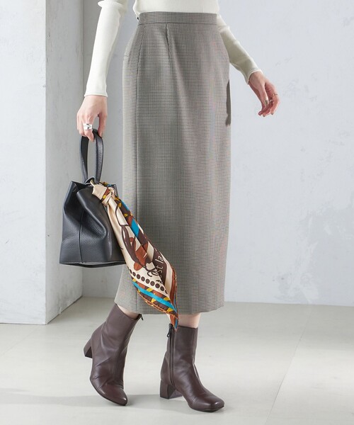 SHIPS（シップス） スカート ウール混 チェック タイト スカート