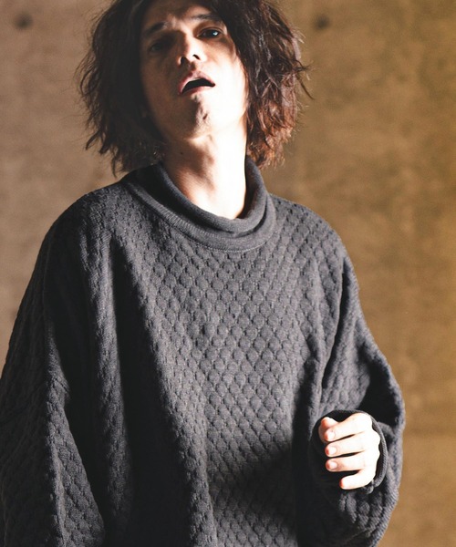 GLIMCLAP セーター ニット mn3042- Oversized loose neck popcorn