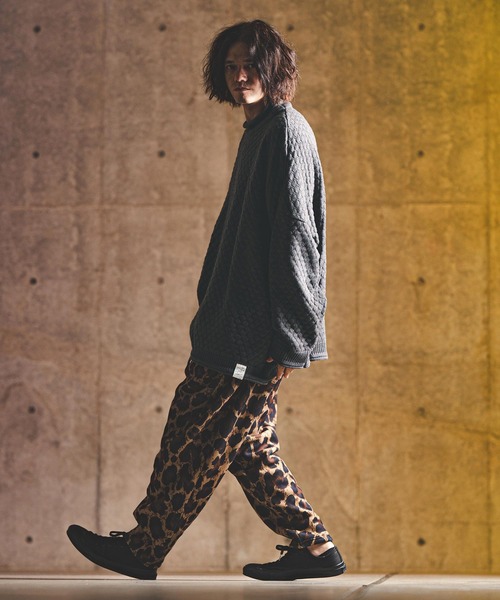 GLIMCLAP セーター ニット mn3042- Oversized loose neck popcorn