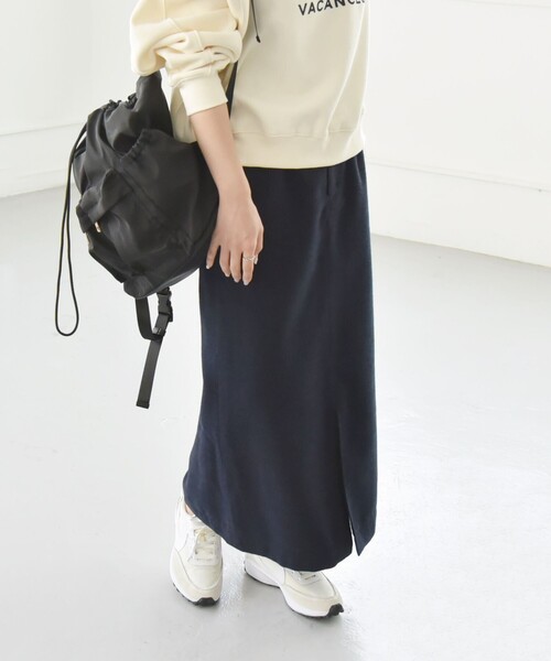 quaranciel スカート quaranciel:「洗濯機可能」ポリエステル サージ