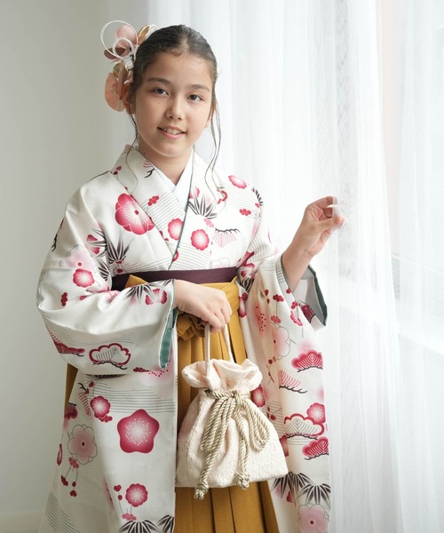 utatane 着物 袴セット ジュニア ひよこ商店 レトロ大正浪漫 キッズ