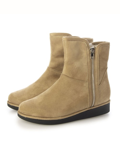 Fin（フィン） ブーツ サイドジップショートブーツ「低反発スポンジ