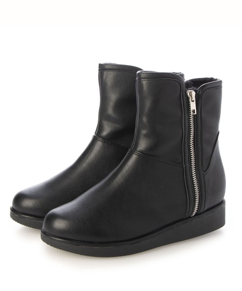 Fin（フィン） ブーツ サイドジップショートブーツ「低反発スポンジ