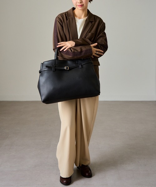 BREE ボルドー×ブルー レザーハンドバッグ トートバッグ A4 ビジネス 674701_01_007-nvy_01.jpg