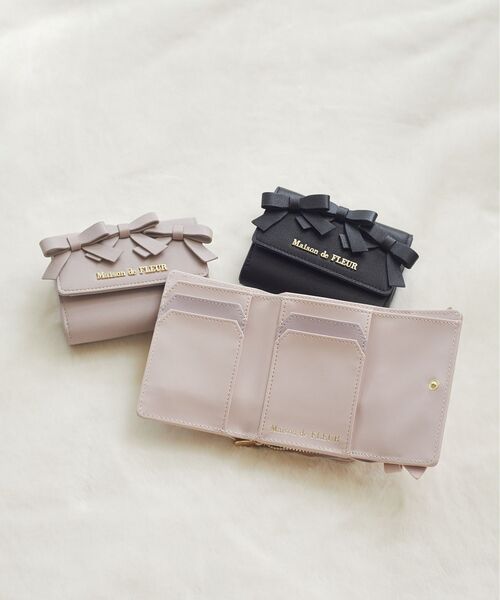 Maison de FLEUR 財布 ガーリーリボンウォレット レディース