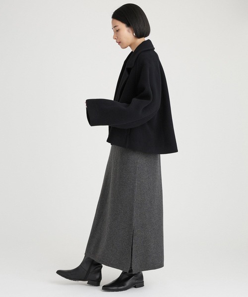 BABYLONEウールベロアショートコート BABYLONE（バビロン） ピーコート pコート ウールベロアショートコート