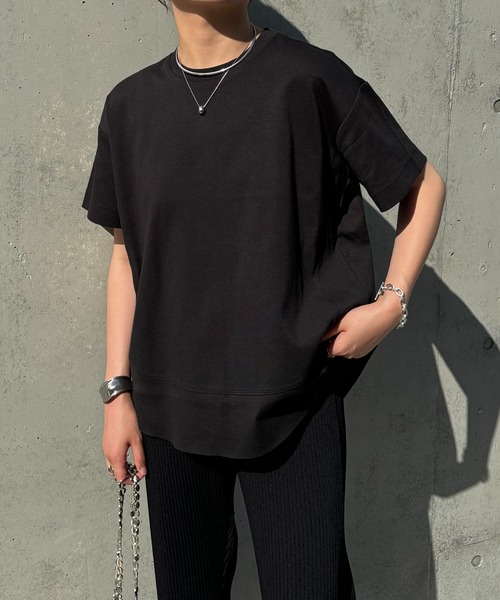 「COLLAGE GALLARDAGALANTE」 半袖シャツ FREE ブラック レディース COLLAGE GALLARDAGALANTE 「COLLAGE GALLARDAGALANTE」 半袖T