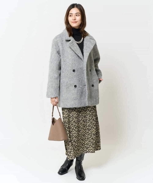 a.v.v（アー・ヴェ・ヴェ） ピーコート pコート シャギーピーコート