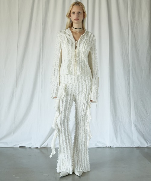 PRANK PROJECTフリンジジャガードフリルカーディガン FREEサイズ Fringe Jacquard Frill Cardigan - SALE