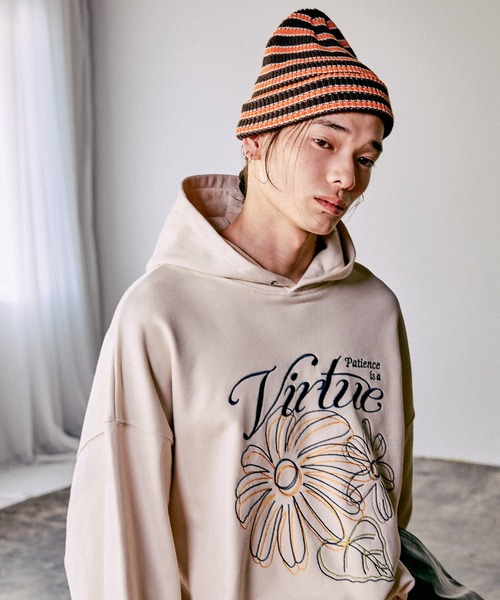 Subciety リバーシブル ダウン パーカー ペイズリー ロゴワッペン 中綿 Subciety リバーシブル ダウン パーカー ペイズリー ロゴ