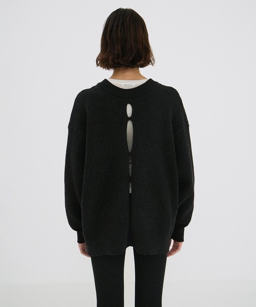 CLANE（クラネ） カーディガン W FACE COLOR MIX HOLE SLEEVE C/D
