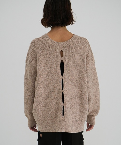 CLANE（クラネ） カーディガン W FACE COLOR MIX HOLE SLEEVE C/D