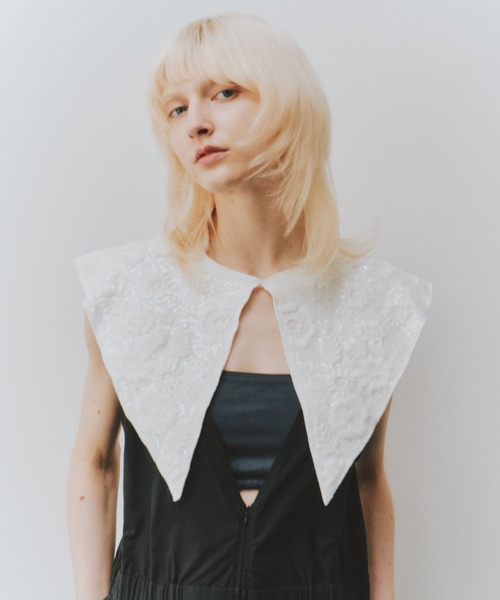 LA BELLE ETUDE（ラベルエチュード） つけ襟 付け襟 スパンコール刺繍