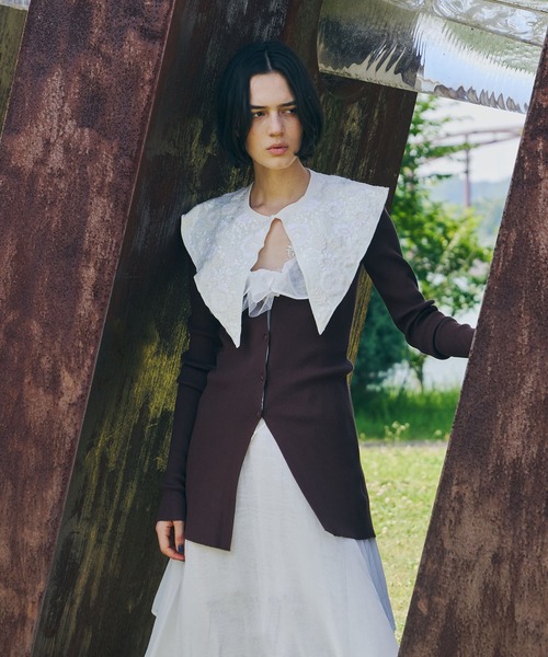 LA BELLE ETUDE（ラベルエチュード） つけ襟 付け襟 スパンコール刺繍