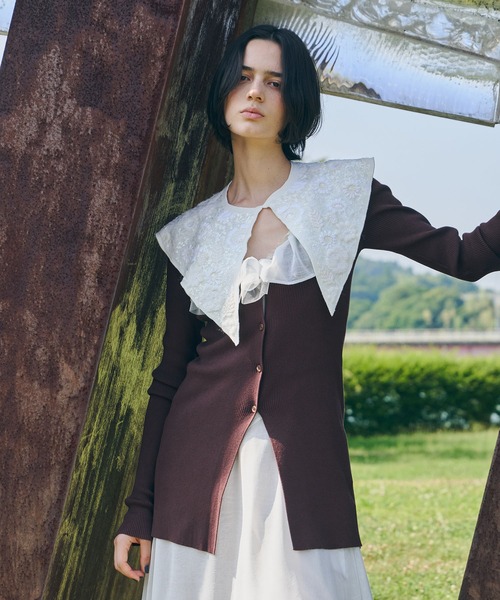 LA BELLE ETUDE（ラベルエチュード） つけ襟 付け襟 スパンコール刺繍