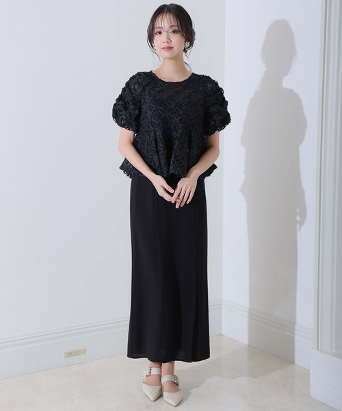 PourVous ドレス 「低身長用サイズあり」結婚式パーティードレス