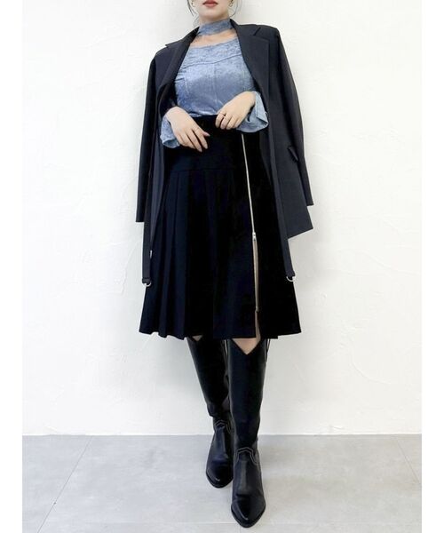 dazzlin（ダズリン） スカート ジップスリットミディスカート