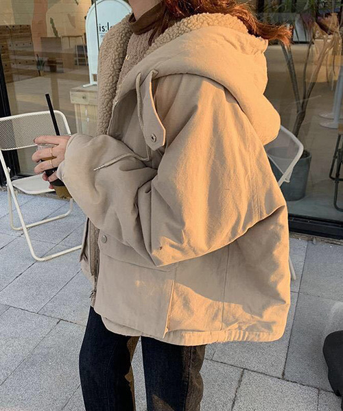 「c.u.l」 ジップアップブルゾン FREE ネイビー レディース_画像3