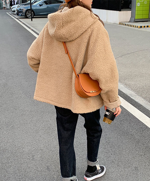 「c.u.l」 ジップアップブルゾン FREE ネイビー レディース_画像4