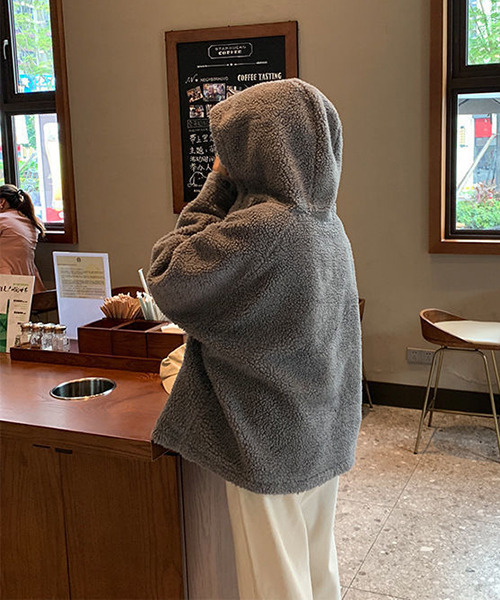 「c.u.l」 ジップアップブルゾン FREE ネイビー レディース_画像7