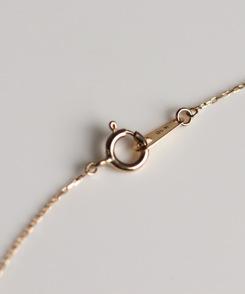 ネックレス ブルーダイヤモンド 0.1ct Y ネックレス | K10YG レディースの画像