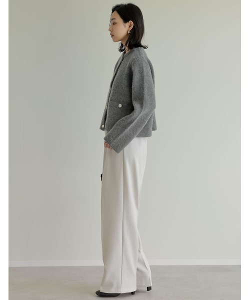 「Re:EDIT」 ニットカーディガン LARGE グレー レディース_画像9