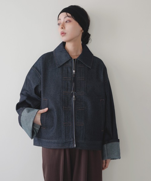 未使用[デジグアル]オシャレGジャン♪ SOMETHING デニムジャケット gジャン 「atelier SOMETHING