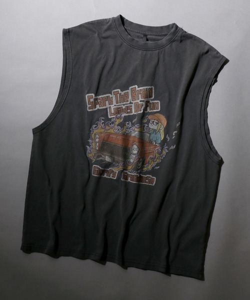 SITRY（シトリー） タンクトップ Pigment Graphic No Sleeve Shirt