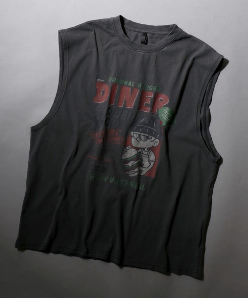 SITRY（シトリー） タンクトップ Pigment Graphic No Sleeve Shirt