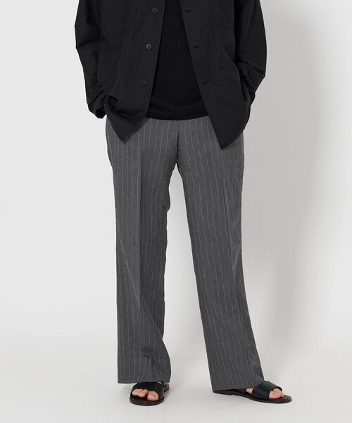 UNITED ARROWS パンツ リネンウール トロピカル ストライプ