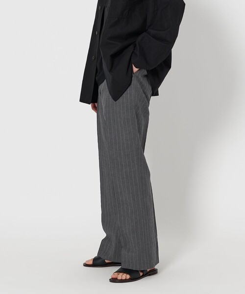 UNITED ARROWS パンツ リネンウール トロピカル ストライプ
