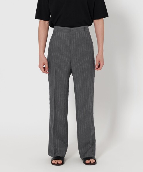 UNITED ARROWS パンツ リネンウール トロピカル ストライプ