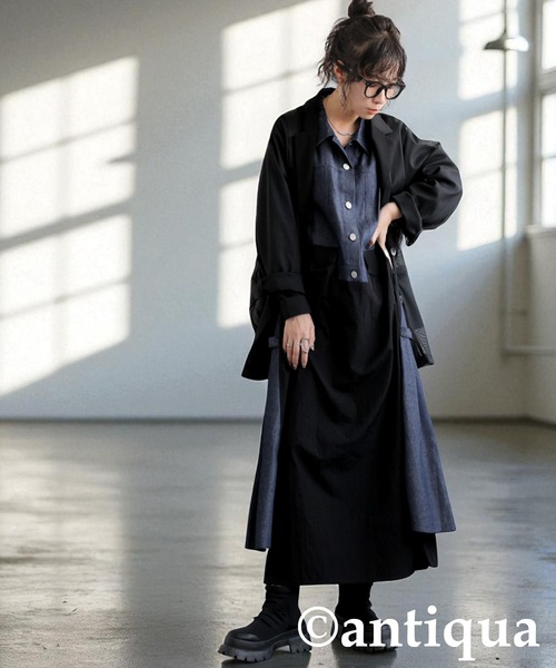 antiqua（アンティカ） シャツワンピース デニムシャツワンピース